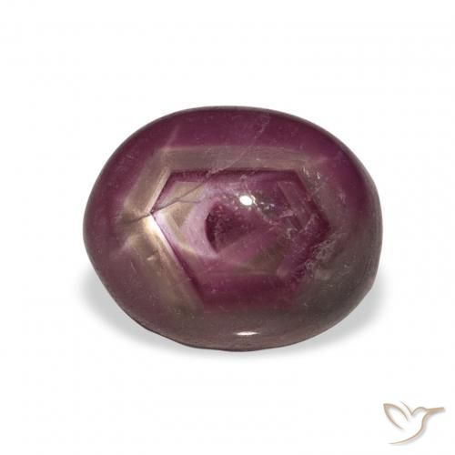 6.42 ct Red Star Ruby Stone, Natural Star Ruby in Oval Cabochon Shape for Sale