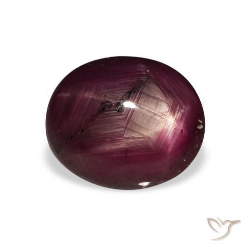4.49 ct Red Star Ruby Stone, Natural Star Ruby in Oval Cabochon Shape for Sale