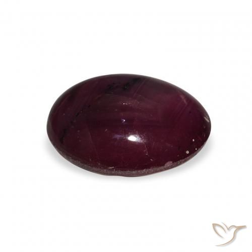 Star Ruby Gemstone in 11 x 9 mm (calibrated) Size for Sale, Star Ruby Stone in Wine Red Color