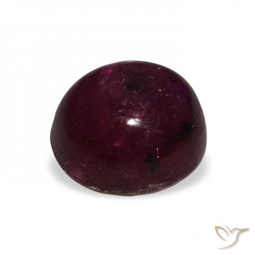 Star Ruby Gemstone in 9.5 mm (calibrated) Size for Sale, Star Ruby Stone in Dark Red Color