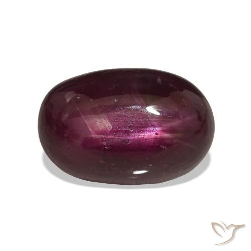 4.46ct Raspberry Red Star Ruby Gemstones, Oval, Opaque