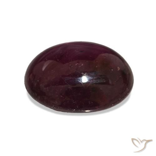 Star Ruby Gemstone in 12 x 10 mm (calibrated) Size for Sale, Star Ruby Stone in Raspberry Red Color
