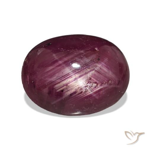 5.06ct Raspberry Red Star Ruby Gemstones, Oval, Opaque