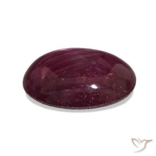 Star Ruby Gemstone in 12.2 x 9.2 mm Size for Sale, Star Ruby Stone in Raspberry Red Color