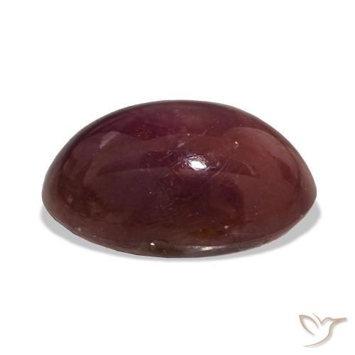 Star Ruby Gemstone in 16.1 x 11.3 mm Size for Sale, Star Ruby Stone in Plum Purple Color