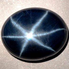 9.13 ct Blue Star Sapphire Gemstone, Star Sapphire Gem in Oval Cabochon Shape for Sale.