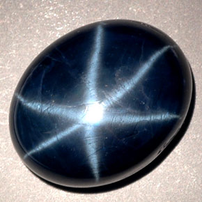 Star Sapphire Gemstone in 13.4 x 10.7 mm Size for Sale, Star Sapphire Stone in Deep Blue Color