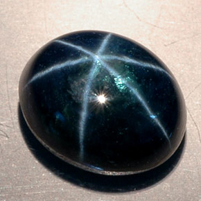 11.53 ct Blue Star Sapphire Stone, Natural Star Sapphire in Oval Cabochon Shape for Sale
