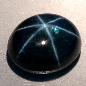 Star Sapphire Gemstone in 12.6 x 10.2 mm Size for Sale, Star Sapphire Stone in Blue Color