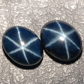 Star Sapphire Gemstone in 7.5 x 5.7 mm Size for Sale, Star Sapphire Stone in Blue Color