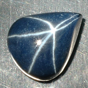 Star Sapphire Gemstone in 10.9 x 9.1 mm Size for Sale, Star Sapphire Stone in Deep Blue Color