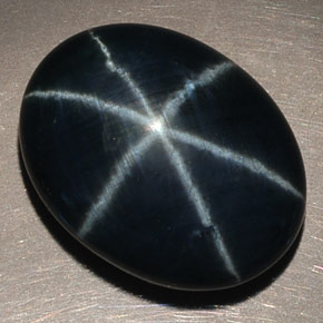 14.60 ct Blue Star Sapphire Stone, Natural Star Sapphire in Oval Cabochon Shape for Sale