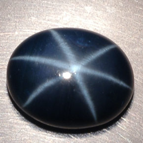 3.80 ct Blue Star Sapphire Gemstone, Star Sapphire Gem in Oval Cabochon Shape for Sale.