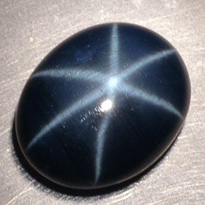 Star Sapphire Gemstone in 10 x 8 mm (calibrated) Size for Sale, Star Sapphire Stone in Blue Color