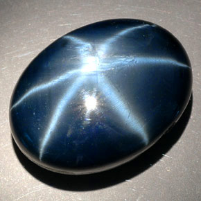 81.27 ct Blue Star Sapphire Stone, Natural Star Sapphire in Oval Cabochon Shape for Sale