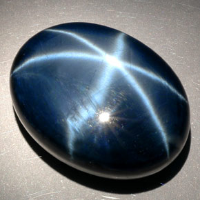 Star Sapphire Gemstone in 26.7 x 19.8 mm Size for Sale, Star Sapphire Stone in Blue Color