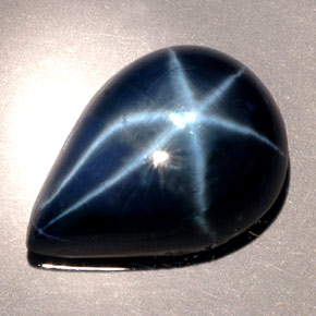 Star Sapphire Gemstone in 15.5 x 11 mm Size for Sale, Star Sapphire Stone in Blue Color
