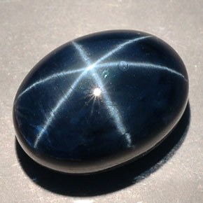 Star Sapphire Gemstone in 15 x 11 mm Size for Sale, Star Sapphire Stone in Blue Color
