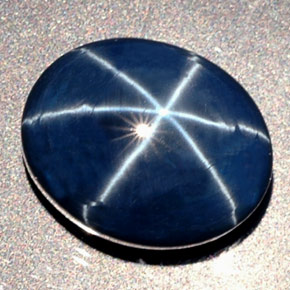 16.41 ct Blue Star Sapphire Stone, Natural Star Sapphire in Oval Cabochon Shape for Sale