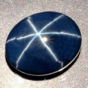 Star Sapphire Gemstone in 15.2 x 12.3 mm Size for Sale, Star Sapphire Stone in Blue Color