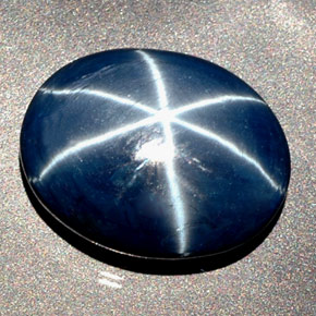 27.48 ct Blue Star Sapphire Gemstone, Star Sapphire Gem in Oval Cabochon Shape for Sale.