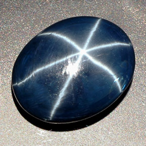 27.48 ct Blue Star Sapphire Stone, Natural Star Sapphire in Oval Cabochon Shape for Sale