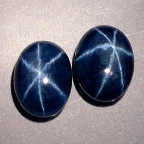 2.00 ct Blue Star Sapphire Gemstone, Star Sapphire Gem in Oval Cabochon Shape for Sale.