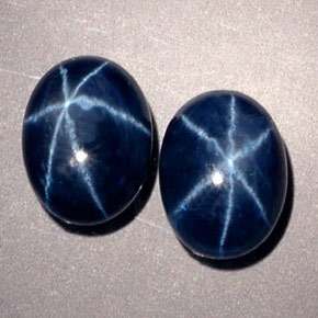 2.00 ct Blue Star Sapphire Stone, Natural Star Sapphire in Oval Cabochon Shape for Sale