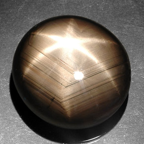 41.92 ct Black Star Sapphire Stone, Natural Star Sapphire in Oval Cabochon Shape for Sale