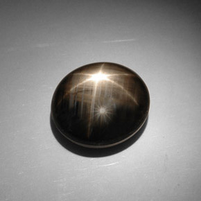 33.41 ct Black Star Sapphire Stone, Natural Star Sapphire in Oval Cabochon Shape for Sale