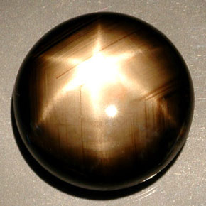32.61 ct Black Star Sapphire Stone, Natural Star Sapphire in Round Cabochon Shape for Sale
