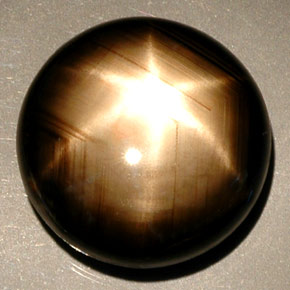 Star Sapphire Gemstone in 17.8 mm Size for Sale, Star Sapphire Stone in Black Color