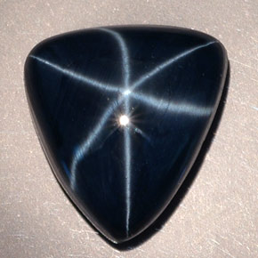 17.64 ct Blue Star Sapphire Stone, Natural Star Sapphire in Trillion Cabochon Shape for Sale