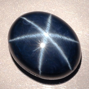19.63 ct Blue Star Sapphire Stone, Natural Star Sapphire in Oval Cabochon Shape for Sale