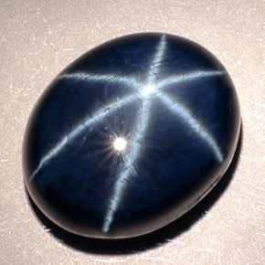 Star Sapphire Gemstone in 15.2 x 12.4 mm Size for Sale, Star Sapphire Stone in Blue Color