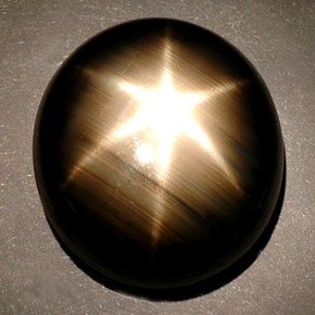 55.93 ct Black Star Sapphire Stone, Natural Star Sapphire in Oval Cabochon Shape for Sale