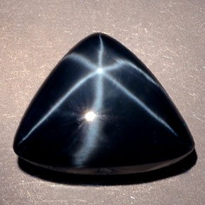 13.29 ct Blue Star Sapphire Gemstone, Star Sapphire Gem in Trillion Cabochon Shape for Sale.