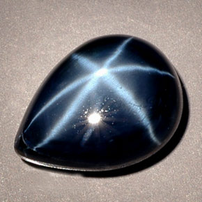 8.38 ct Blue Star Sapphire Gemstone, Star Sapphire Gem in Pear Cabochon Shape for Sale.