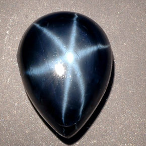 8.38 ct Blue Star Sapphire Stone, Natural Star Sapphire in Pear Cabochon Shape for Sale