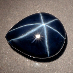 7.89 ct Blue Star Sapphire Gemstone, Star Sapphire Gem in Pear Cabochon Shape for Sale.
