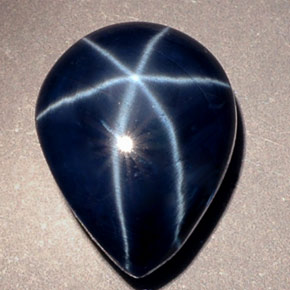 7.89 ct Blue Star Sapphire Stone, Natural Star Sapphire in Pear Cabochon Shape for Sale