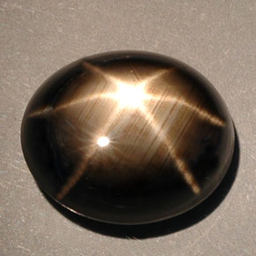 10.00 ct Black Star Sapphire Gemstone, Star Sapphire Gem in Oval Cabochon Shape for Sale.