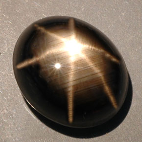 10.00 ct Black Star Sapphire Stone, Natural Star Sapphire in Oval Cabochon Shape for Sale
