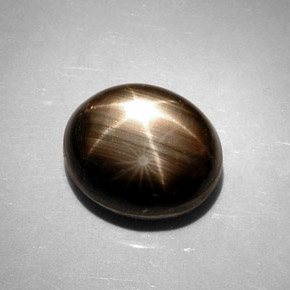 11.17 ct Black Star Sapphire Stone, Natural Star Sapphire in Oval Cabochon Shape for Sale