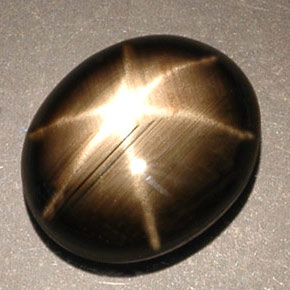 Star Sapphire Gemstone in 11.5 x 9.5 mm Size for Sale, Star Sapphire Stone in Black Color