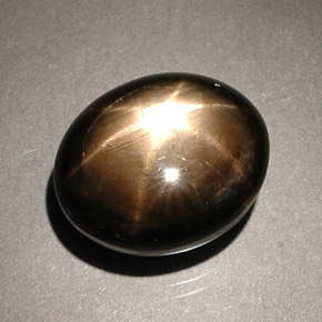 Star Sapphire Gemstone in 12 x 10 mm (calibrated) Size for Sale, Star Sapphire Stone in Black Color