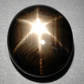 10.29 ct Black Star Sapphire Stone, Natural Star Sapphire in Oval Cabochon Shape for Sale