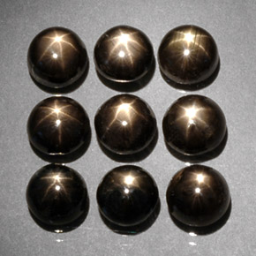 8.17 ct Black Star Sapphire Stone, Natural Star Sapphire in Round Cabochon Shape for Sale