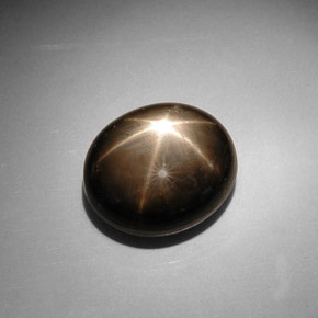 17.90 ct Black Star Sapphire Stone, Natural Star Sapphire in Oval Cabochon Shape for Sale