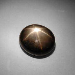 Star Sapphire Gemstone in 15.4 x 13.4 mm Size for Sale, Star Sapphire Stone in Black Color